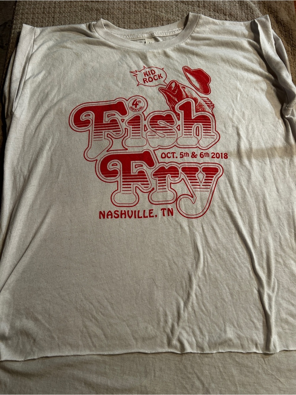 Kid Rock 4th Annual Fish Fry Nashville Red Graphic Tee